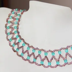 Necklace - Dentelle Yamuna - Necklace - Laiton argenté